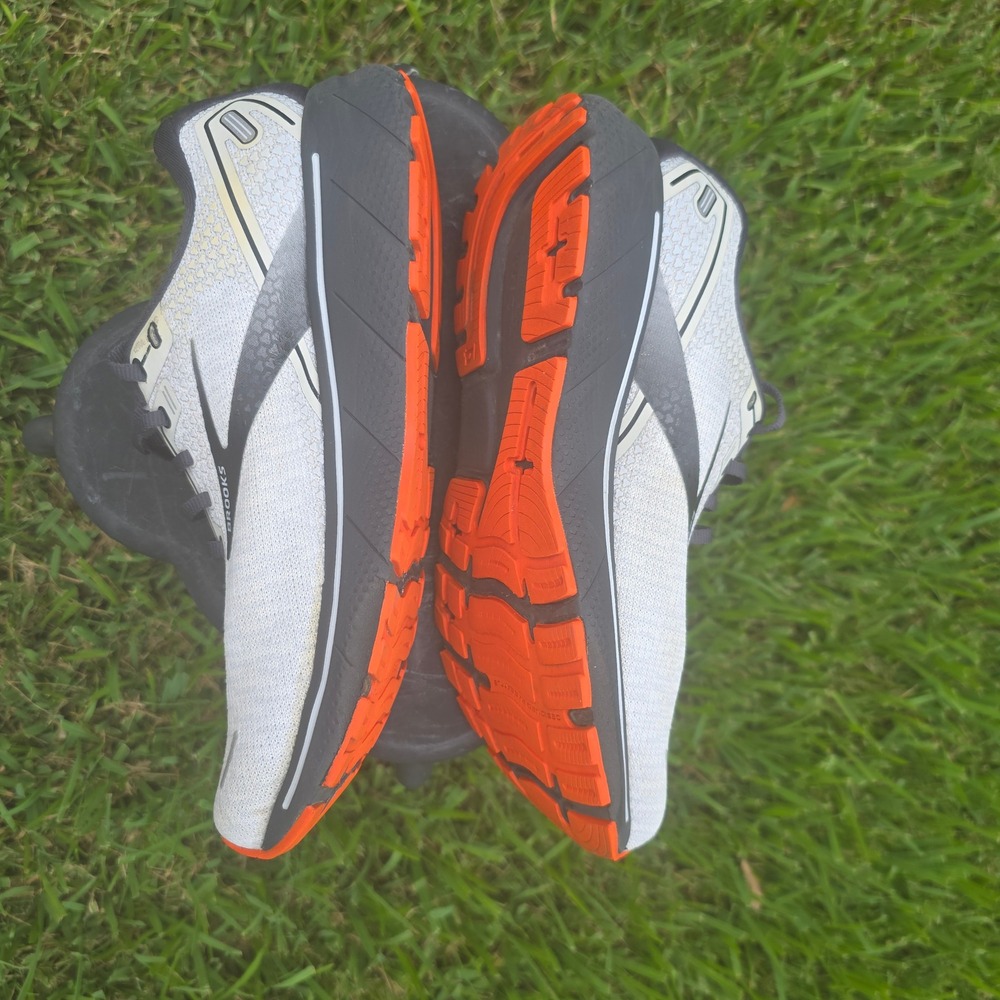 Brooks Ghost 14 Mens Running Shoes Grey Black Orange 1103691D072 Size 11 - Picture 6 of 10